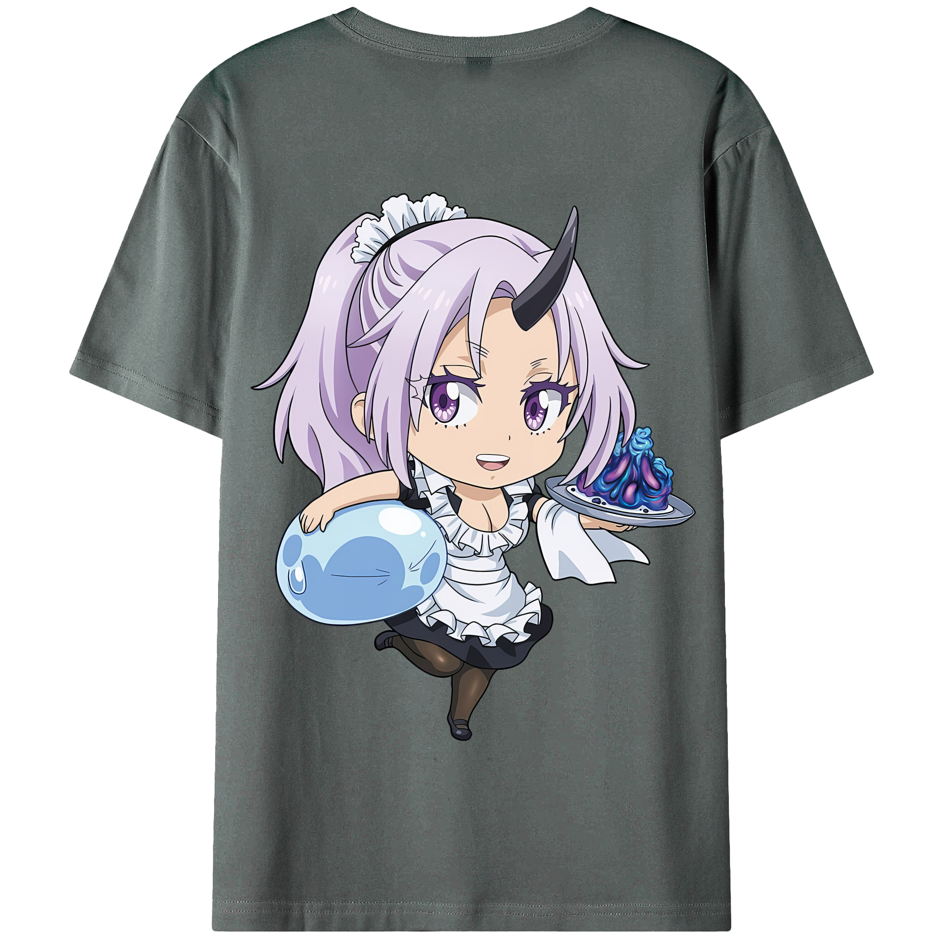 （画像用） 転スラ Regarding Reincarnated to Slime 綿100％半袖Tシャツ（背面プリント）